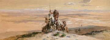 Indios americanos Painting - Partido de guerra indio 1903 Charles Marion Russell Indios americanos